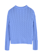 Jersey de Punto Trenzado en Mezcla de Lana para mujer