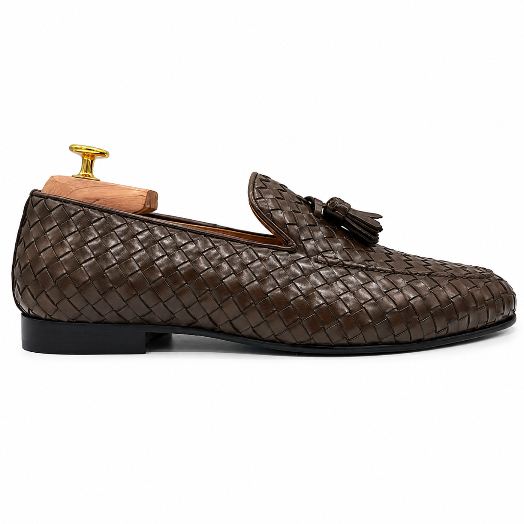 Mocasines Elegantes de Piel Trenzada