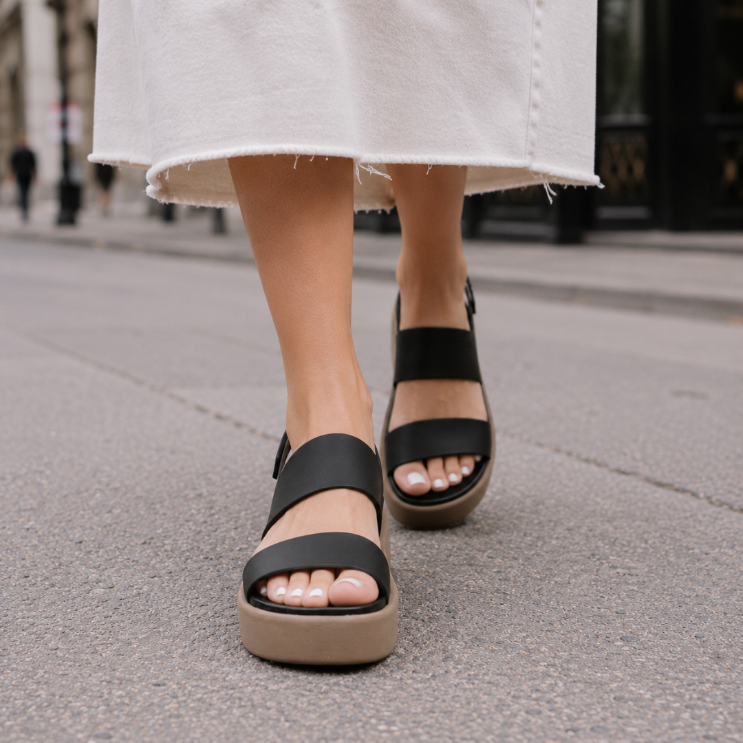 Sandalias de Plataforma Baja con Tiras Ajustables®