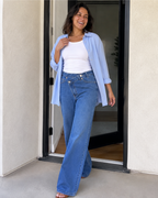 Jeans de Mujer Wide Leg con Cintura Cruzada®