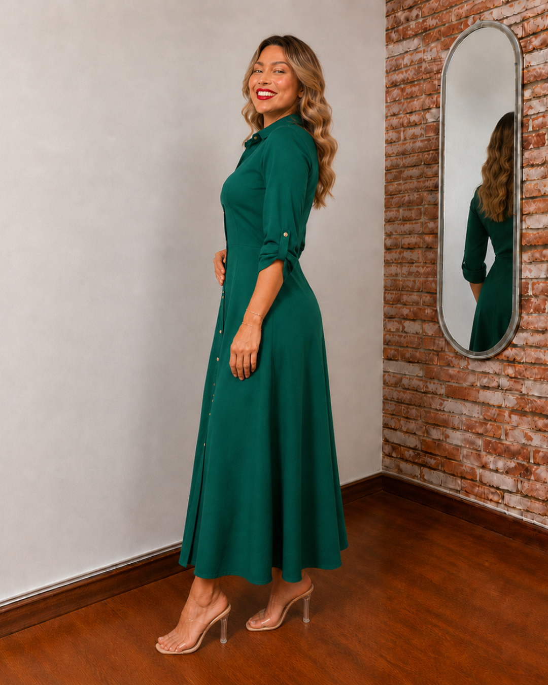 Vestido Camisero Largo