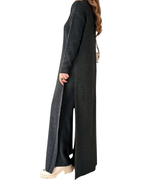 Conjunto de Punto Elegante con Suéter y Pantalón de Pierna Ancha