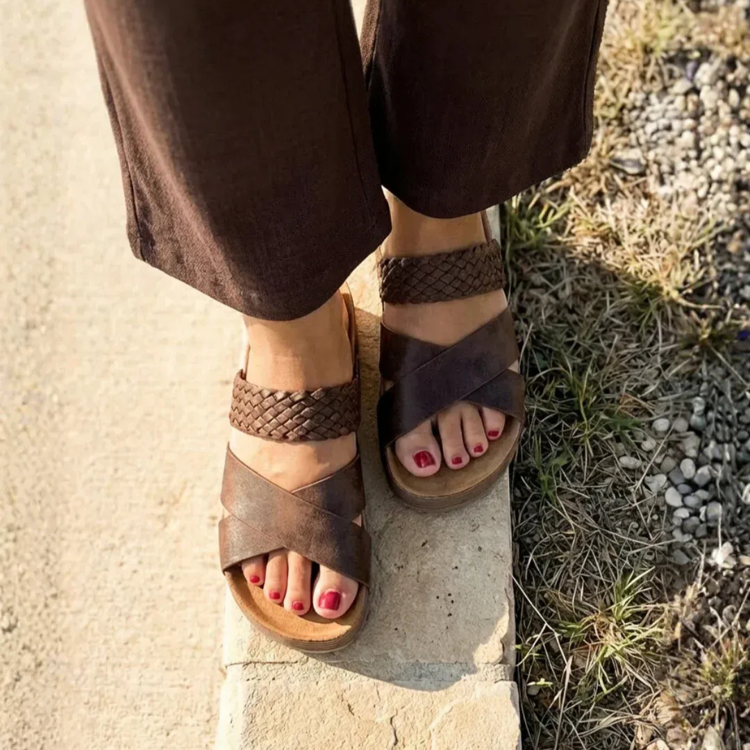 Sandalias de Cuero con Plataforma Sienne