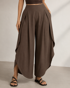 Pantalón Palazzo con Pliegues y Corte Fluido®