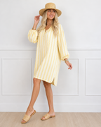 Vestido Camisero con Mangas Abullonadas