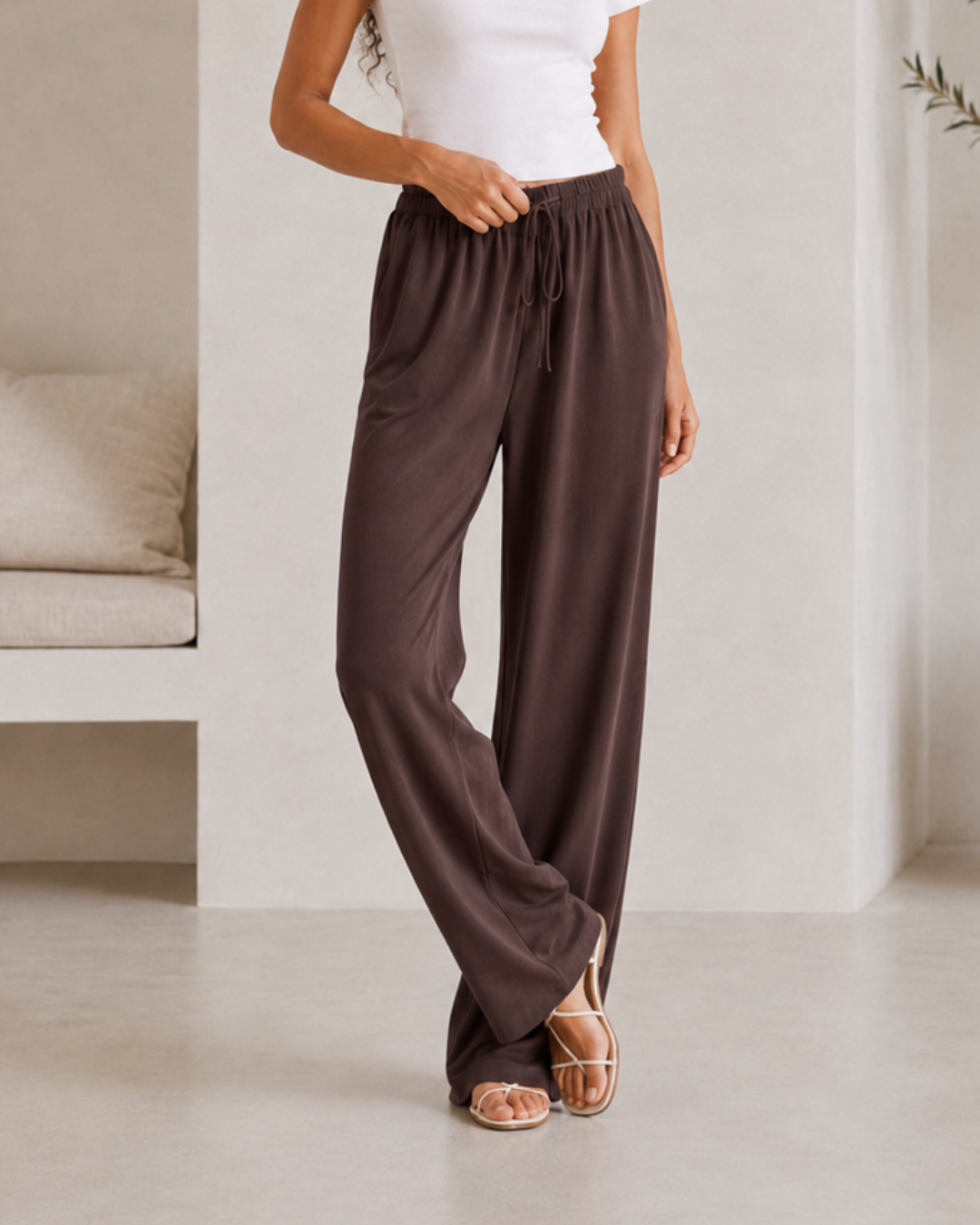 Pantalón Fluido de Corte Recto