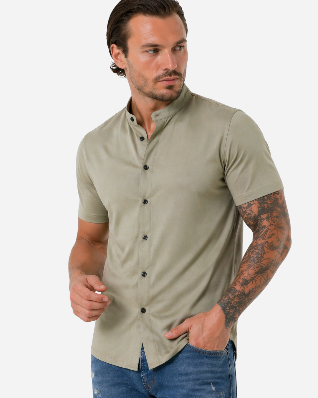 Camisa Bakú con Cuello Mao®