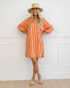 Vestido Camisero con Mangas Abullonadas