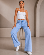 Jeans rectos de pierna ancha con estilo clásico®
