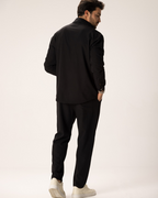 Conjunto Casual con Busto Abotonado y Pantalones de Tela