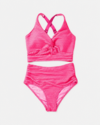 Bikini con espalda cruzada y cintura alta