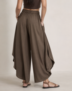 Pantalón Palazzo con Pliegues y Corte Fluido®