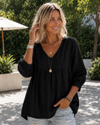 Blusa boho con escote en V