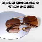 Gafas de sol retro degradadas con protección UV400 unisex