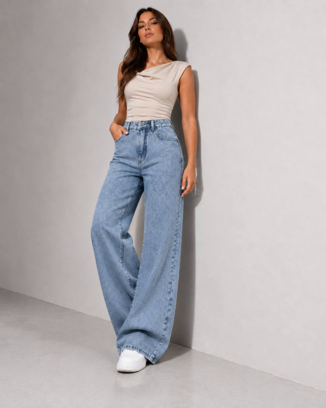 Pantalón de Corte Ancho y Tiro Alto®
