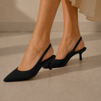 Zapatos de gamuza con talón descubierto