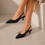 Zapatos de gamuza con talón descubierto