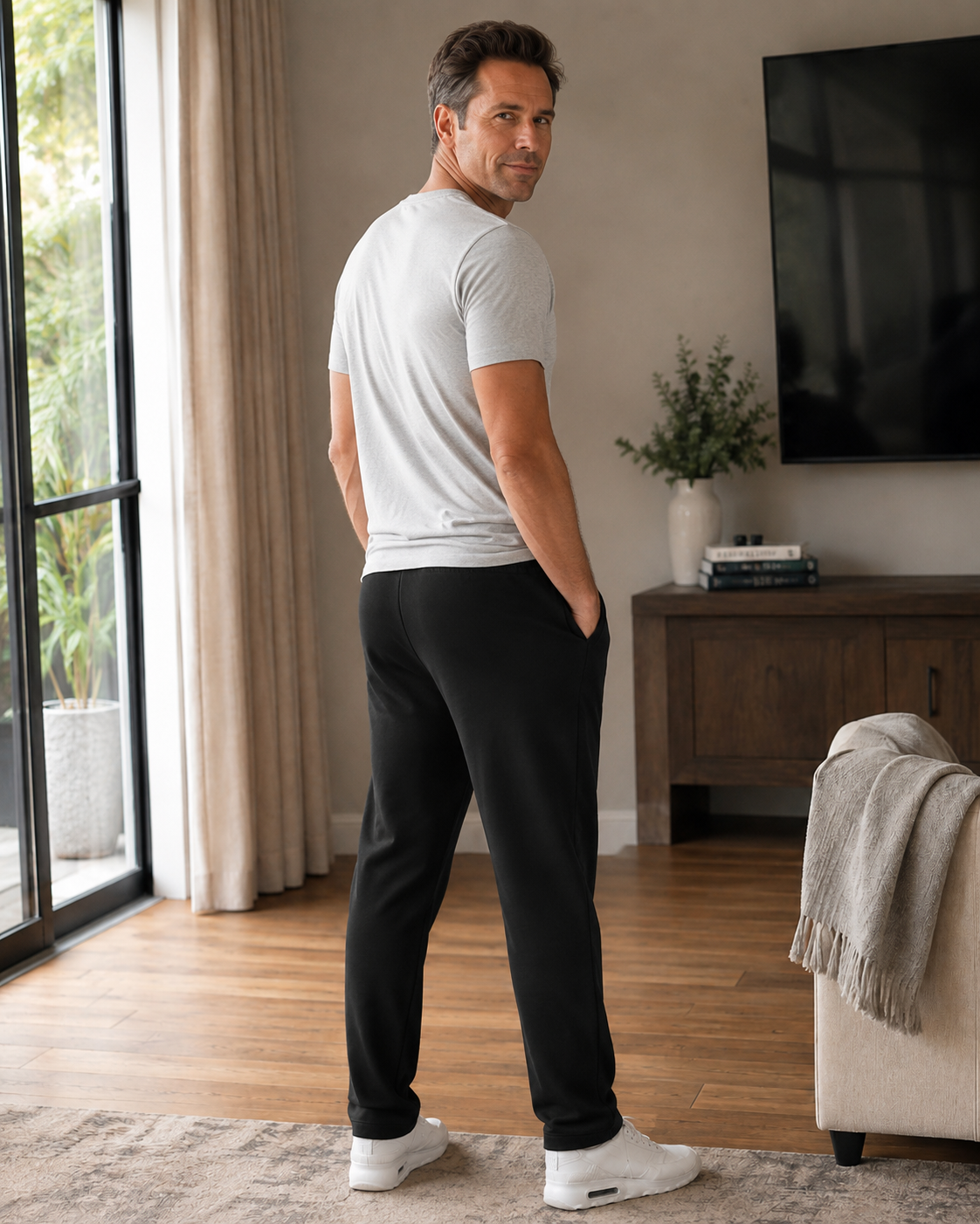 Pantalones deportivos clásicos de felpa gruesa