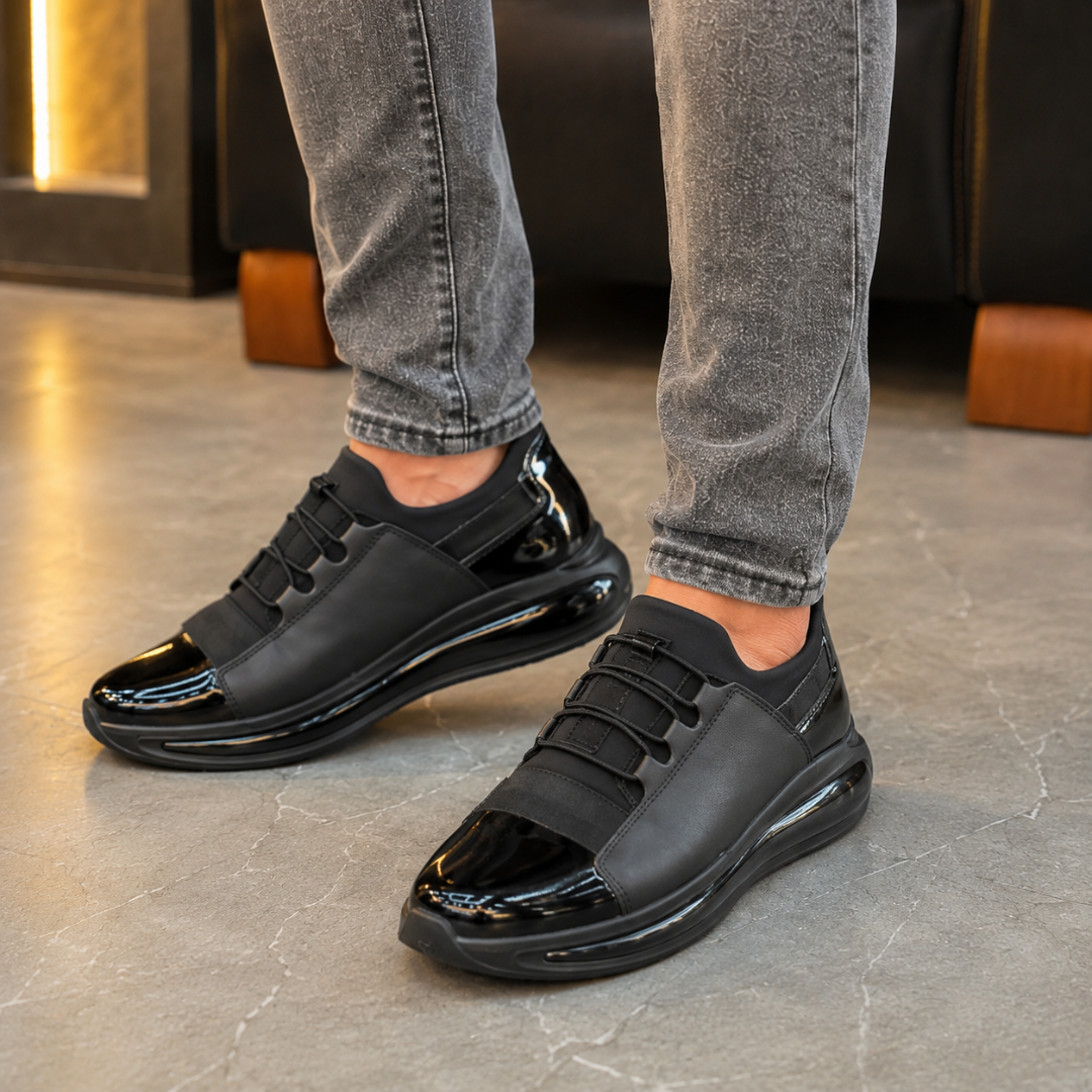 Zapatillas de Cuero con Suela Gruesa