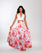 Falda Envolvente con Estampado Floral Multiposición