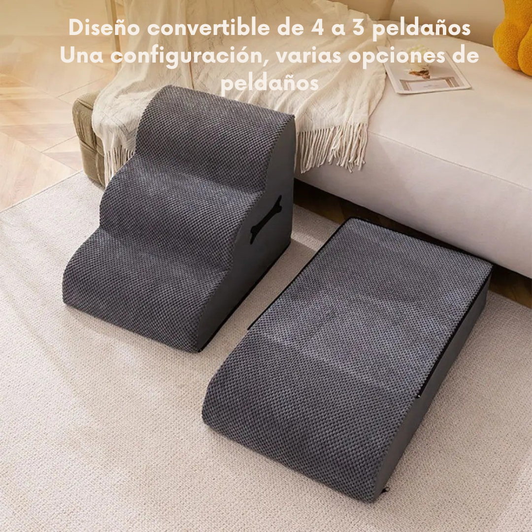 Escalera ajustable con diseño suave y antideslizante para mascotas