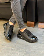 Zapatillas de Cuero con Suela Gruesa