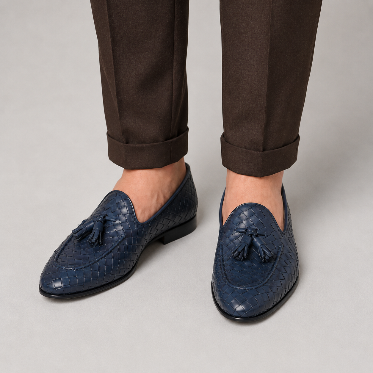 Mocasines Elegantes de Piel Trenzada