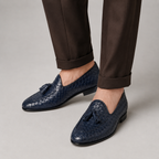 Mocasines Elegantes de Piel Trenzada
