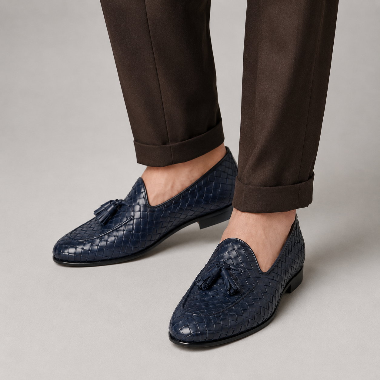 Mocasines Elegantes de Piel Trenzada