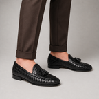 Mocasines Elegantes de Piel Trenzada